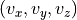 (v_x, v_y, v_z)